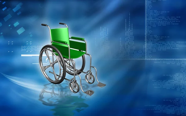 Digital Illustration Wheel Chair Colour Background — 스톡 사진