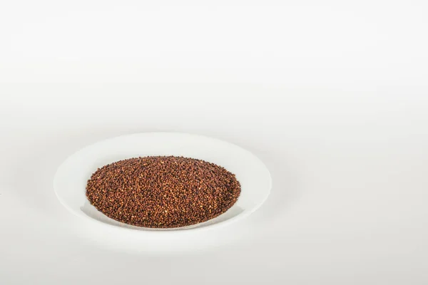 Ragi Finger Millet Fehér Alapon Fehér Alapon — Stock Fotó