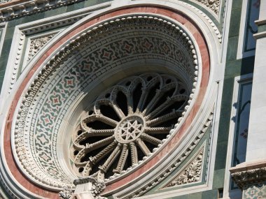 The rose window of Santa Maria del Fiore basilica - Florence clipart