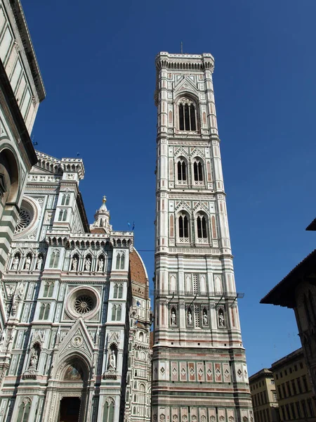 View Giotto Bell Tower Duomo Florence Tuscany — стоковое фото