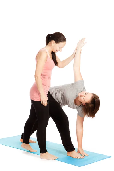 Profesor Yoga Ofrece Asistencia Capacitación — Foto de Stock