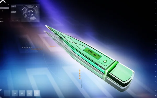 배경의 온도계의 디지털 — 스톡 사진