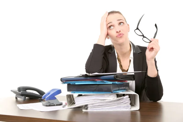 Retrato Mujer Negocios Trabajo — Foto de Stock