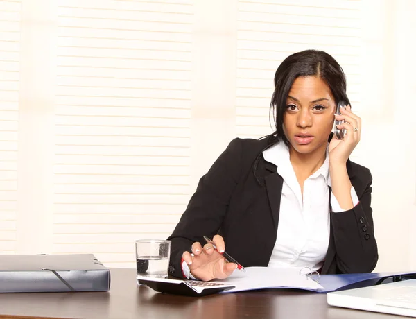 Retrato Mujer Negocios Trabajo — Foto de Stock