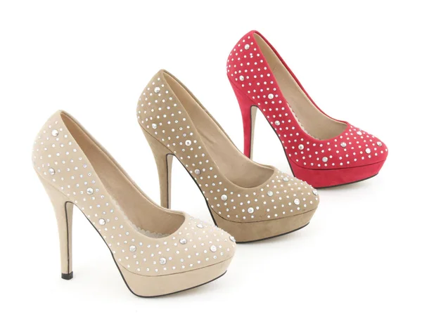 Women Pumps High Heels Glitter — Stock Photo, Image