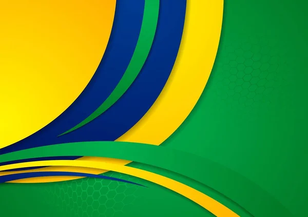Heller Welliger Hintergrund Brasilianischen Farben — Stockfoto