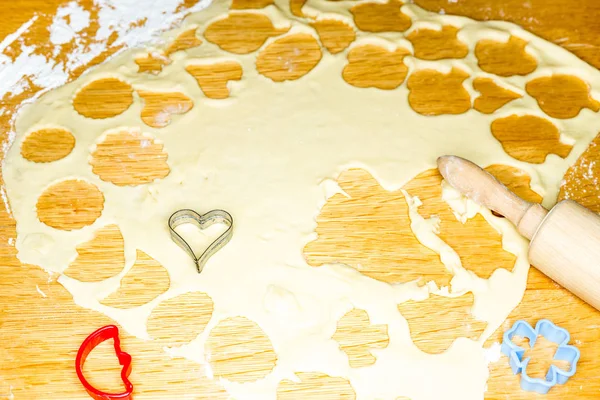 Hornear Galletas Dulces Navidad —  Fotos de Stock