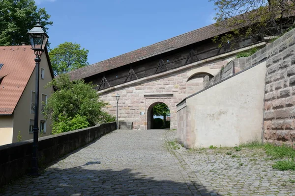 Κάστρο Τείχος Τείχος Νυρεμβέργη Φραγκονία Βαυαρία Γερμανία Αρχιτεκτονική Παλιά Πόλη — Φωτογραφία Αρχείου