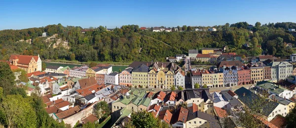 Burghausen Πανόραμα Από Λόφο Κάστρο — Φωτογραφία Αρχείου