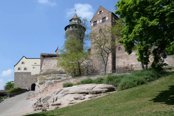 Nürnberger Burg Burg Nürnberg Mauer Burg Festung Turm Sinnesturm Turm — Stockfoto