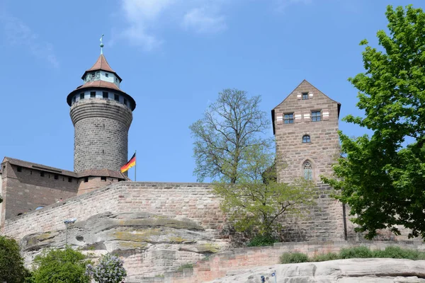 Nuremberg Замок Замок Нюрнберг Стіна Замок Фортеця Вежа Сенсорна Вежа — стокове фото