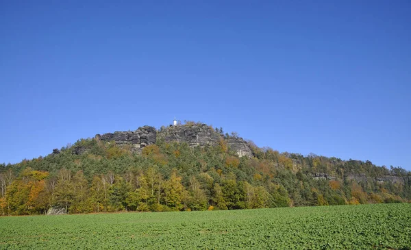Папський Камінь Саксоні Швейцарія Восени — стокове фото