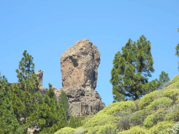 Roque Nublo Mountain Mountain Gran Canaria Landscape Canaries Canary Islands — стоковое фото