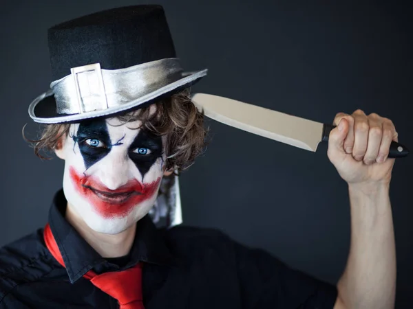 Grappige Clown Halloween Kostuum — Stockfoto