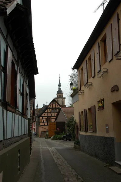 Andlau Alsace Caddesinde — Stok fotoğraf