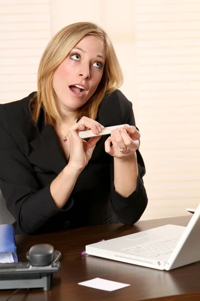 Retrato Mujer Negocios Trabajo — Foto de Stock