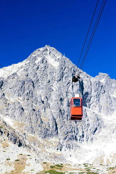 Teleférico Para Lomnicky Peak Vysoke Tatry High Tatras Eslováquia — Fotografia de Stock