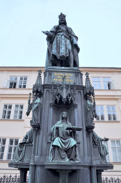 Monument Över Kejsar Karl Prag 1848 För Att Markera 500 — Stockfoto