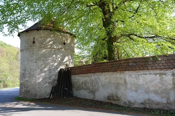 Malebný Pohled Majestátní Středověkou Hradní Architekturu — Stock fotografie