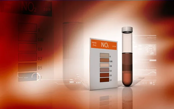 Nitrit Testinin Arka Planda Dijital Illüstrasyonuname — Stok fotoğraf