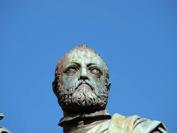 Φλωρεντία Ιππικό Άγαλμα Του Cosimo Medici Piazza Della Signoria Ιππικό — Φωτογραφία Αρχείου