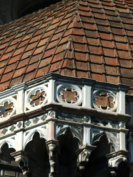 Florenz Detailreichtum Der Fassade Des Doms — Stockfoto