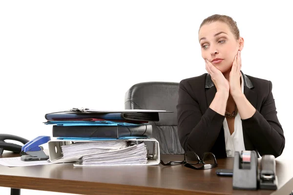 Porträt Einer Geschäftsfrau Bei Der Arbeit — Stockfoto