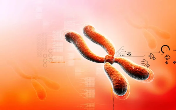 Digital Illustration Chromosome Colour Background — Stockfoto