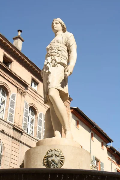 Skulptur Auf Einem Brunnen Toulouse Frankreich — Stockfoto