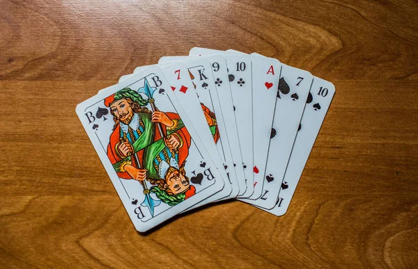 Jugar Las Cartas Juego Azar — Foto de Stock