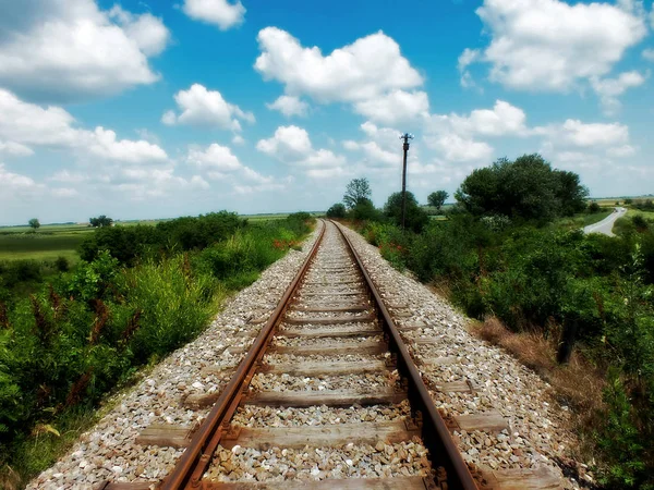 Yazın Eski Demiryolu — Stok fotoğraf