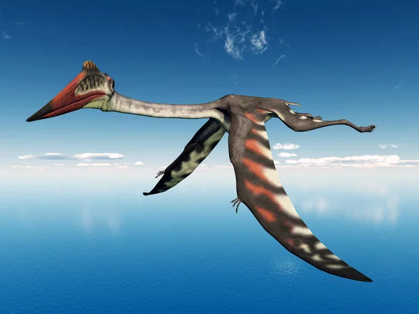 Bilgisayar Illüstrasyon Pterosaur Quetzalcoatlus Ile Oluşturulan — Stok fotoğraf