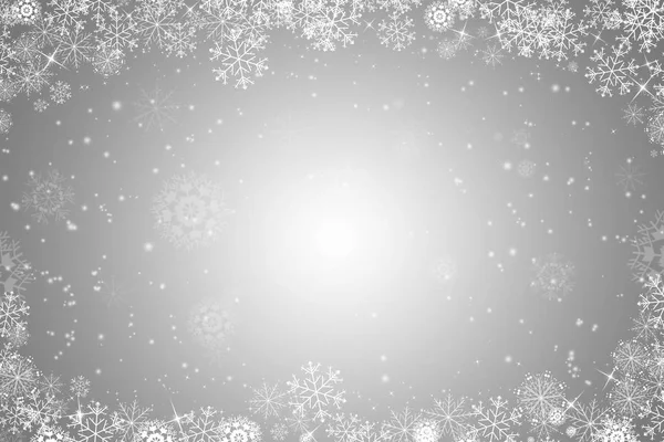 Weihnachten Hintergrund Mit Schneeflocken — Stockfoto