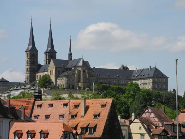 Bamberg Franken Bayern Fhaus Hus Strand Kloster Michelberg Kloster Michelberg — Stockfoto