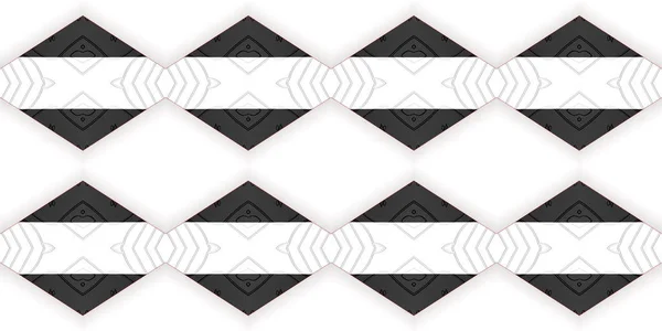 Patrón Étnico Negro Diseño Tejido Caleidoscopio Abstracto — Foto de Stock