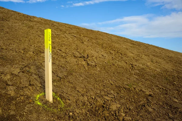 Markering Humus Weg Schouder — Stockfoto