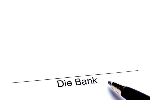 Handtekening Van Bank — Stockfoto