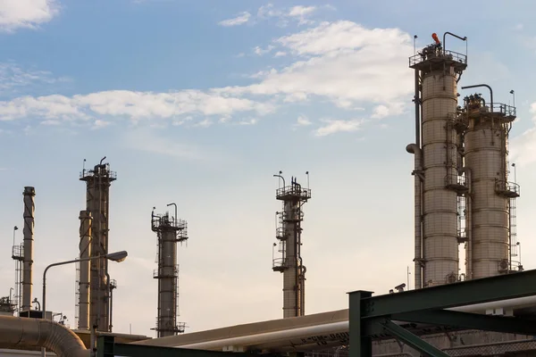 Indústria Fábrica Maquinaria Petróleo Refinaria Óleo Combustível Buiding — Fotografia de Stock