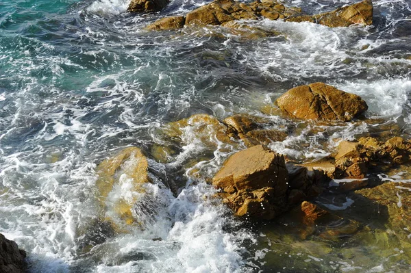 Mavi Deniz Suyu Dalgaları Doğa Seyahat — Stok fotoğraf