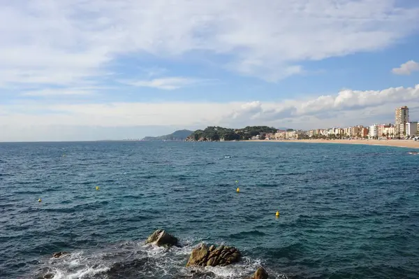 Fasady Lloret Mar Costa Brava Hiszpania Morze Śródziemne — Zdjęcie stockowe