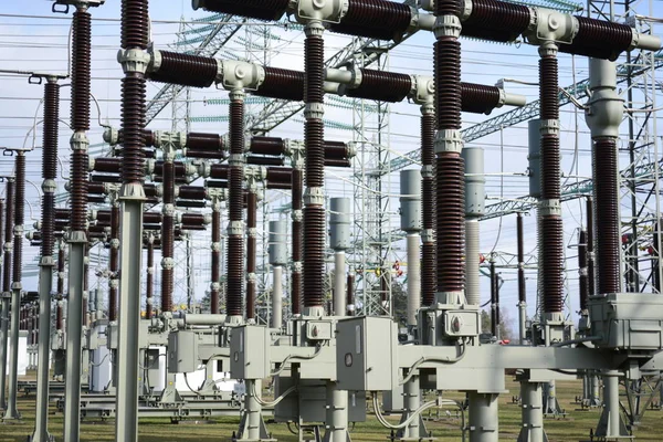 Power Poles High Voltage — Stock Photo, Image