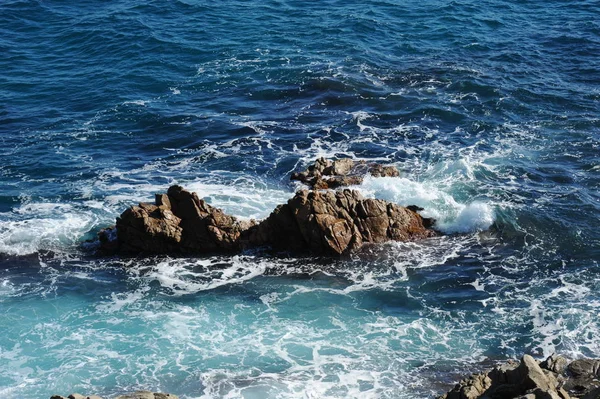 Vlny Středozemním Moři Španělsko — Stock fotografie