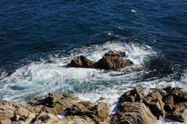 蓝色海水 大自然和旅行的波浪 — 图库照片