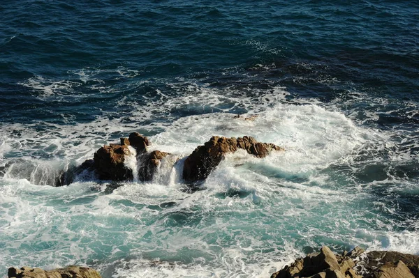 Olas Agua Mar Azul Naturaleza Viajes —  Fotos de Stock