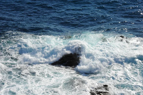 Vågor Blått Havsvatten Natur Och Resor — Stockfoto