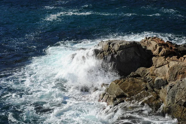 Golven Aan Middellandse Zee Spanje — Stockfoto