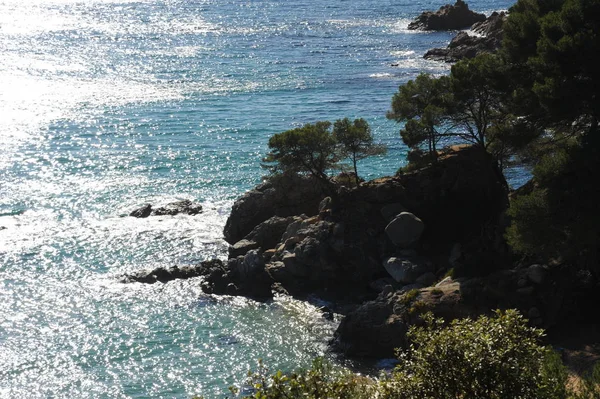 Ondas Mediterrâneo Espanha — Fotografia de Stock