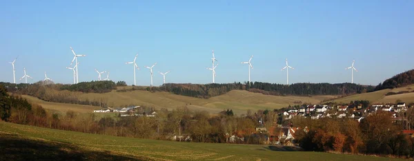 Väderkvarn Vindkraftpark Vindkraftverk — Stockfoto