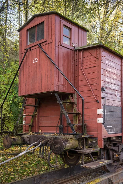 Wagons Marchandises Avec Serre Freins — Photo