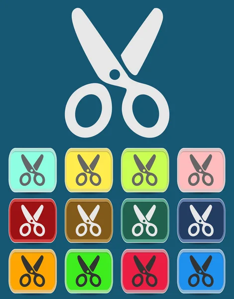 Scissors Icon Color Variations Vector Eps10 — Stock Photo, Image